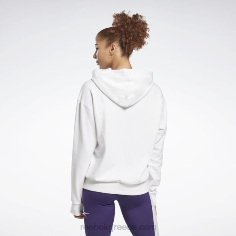 γυναίκες άσπρο μαύρο λογότυπο ταυτότητας French terry hoodie Reebok ND8H989