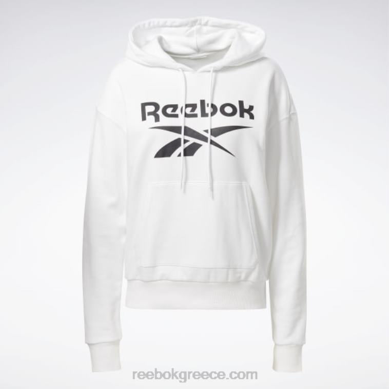 γυναίκες άσπρο μαύρο λογότυπο ταυτότητας French terry hoodie Reebok ND8H989