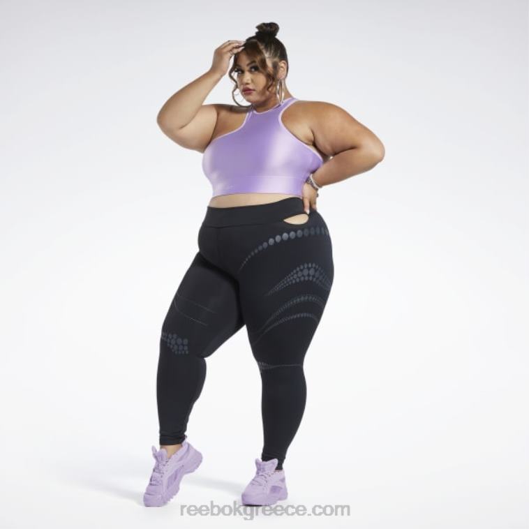 γυναίκες σαστισμένος μωβ Cardi b με έναν ώμο crop tank top (συν μέγεθος) Reebok ND8H461