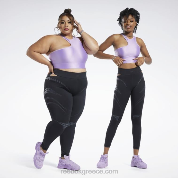γυναίκες σαστισμένος μωβ Cardi b με έναν ώμο crop tank top (συν μέγεθος) Reebok ND8H461