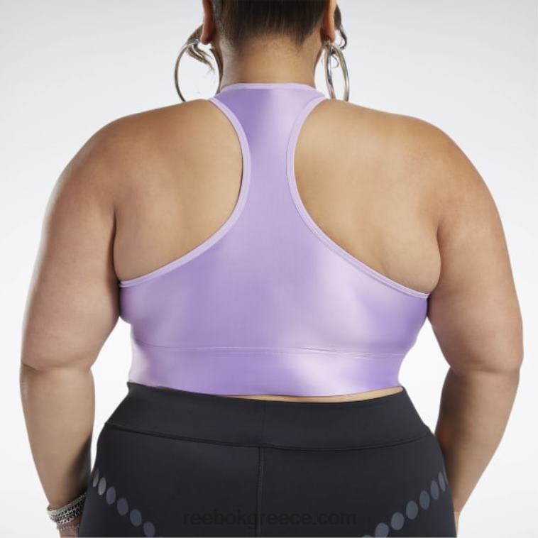 γυναίκες σαστισμένος μωβ Cardi b με έναν ώμο crop tank top (συν μέγεθος) Reebok ND8H461