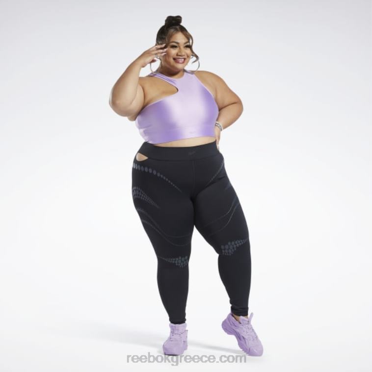 γυναίκες σαστισμένος μωβ Cardi b με έναν ώμο crop tank top (συν μέγεθος) Reebok ND8H461