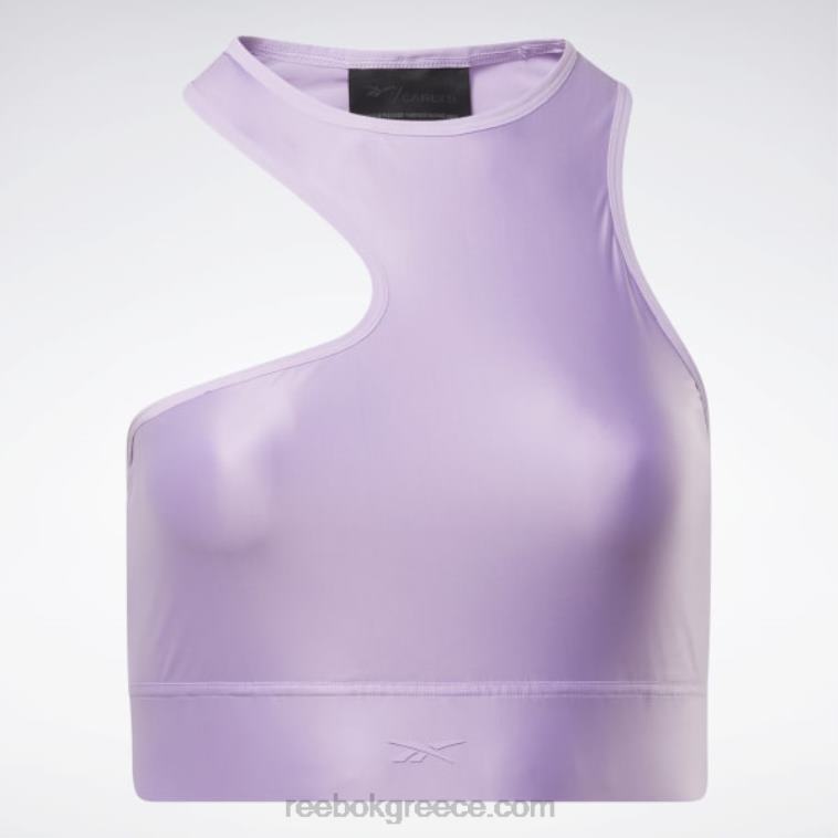 γυναίκες σαστισμένος μωβ Cardi b με έναν ώμο crop tank top (συν μέγεθος) Reebok ND8H461