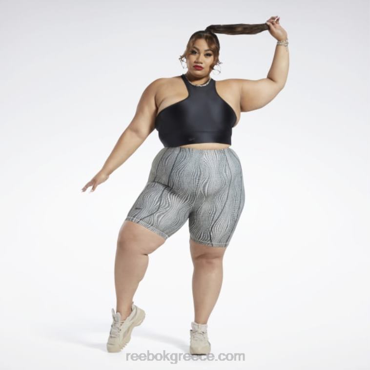 γυναίκες μαύρος Cardi b με έναν ώμο crop tank top (συν μέγεθος) Reebok ND8H950