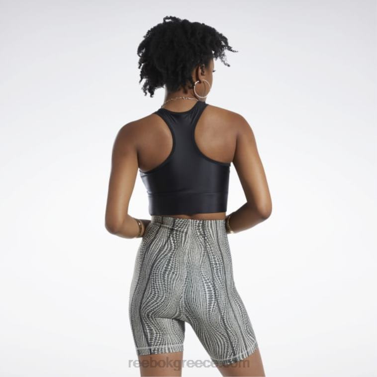 γυναίκες μαύρος cardi b one-shoulder crop tank top Reebok ND8H542