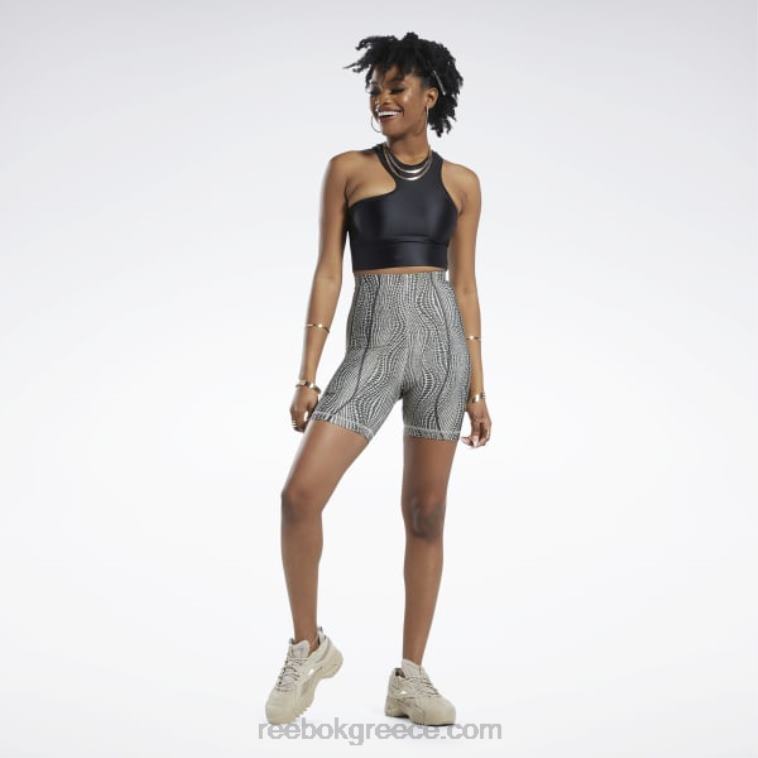 γυναίκες μαύρος cardi b one-shoulder crop tank top Reebok ND8H542