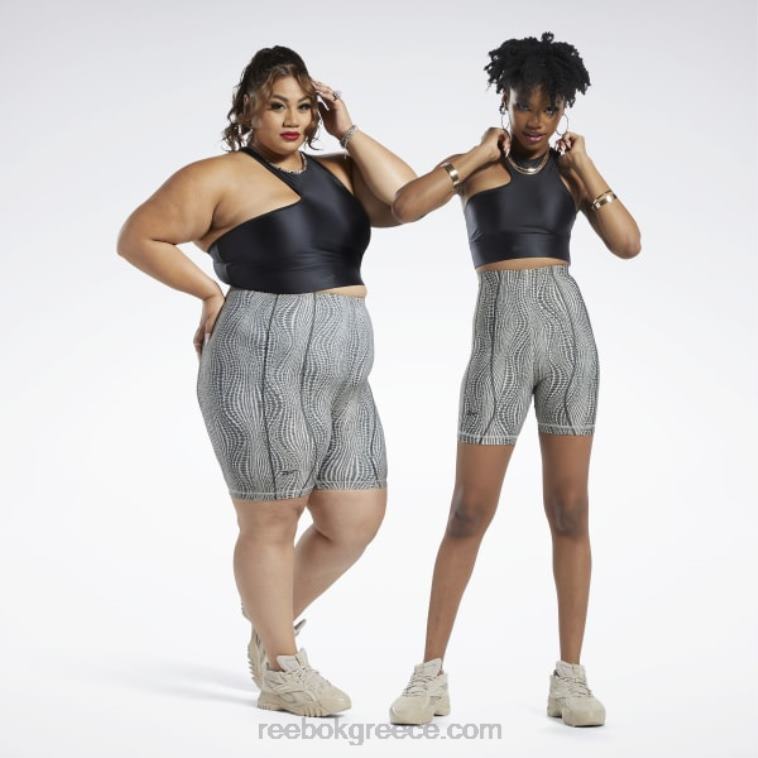 γυναίκες μαύρος cardi b one-shoulder crop tank top Reebok ND8H542