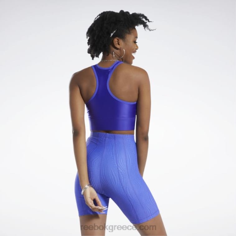 γυναίκες ultima μωβ cardi b one-shoulder crop tank top Reebok ND8H431