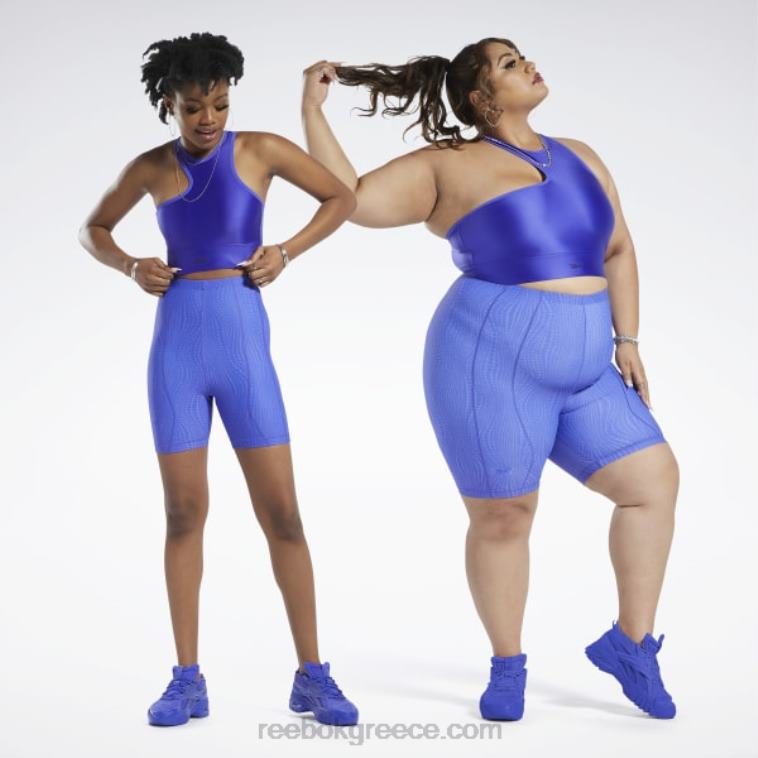 γυναίκες ultima μωβ cardi b one-shoulder crop tank top Reebok ND8H431