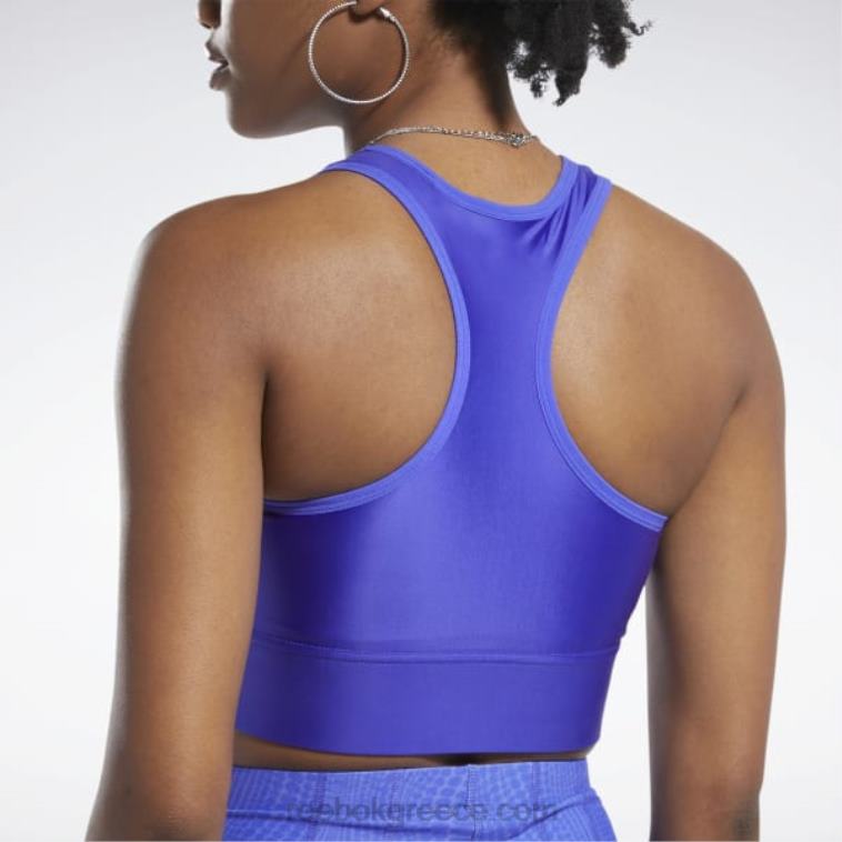γυναίκες ultima μωβ cardi b one-shoulder crop tank top Reebok ND8H431