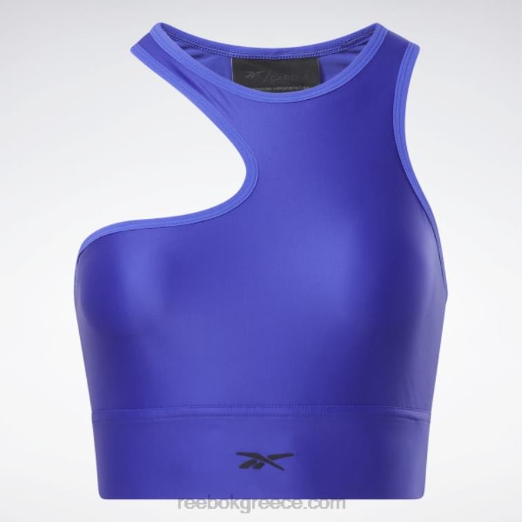 γυναίκες ultima μωβ cardi b one-shoulder crop tank top Reebok ND8H431