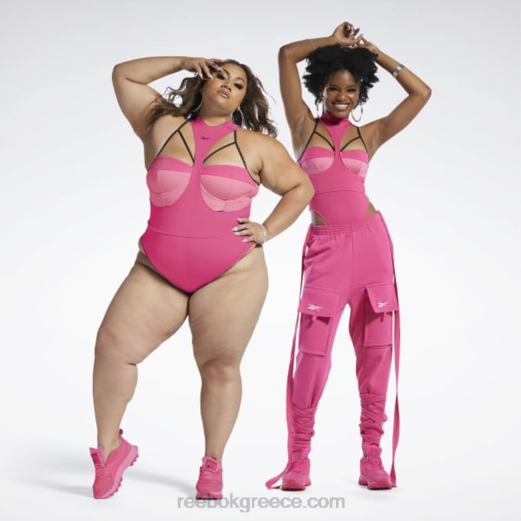 γυναίκες ροζ fusion/μαύρο cardi b στρώμα σώματος Reebok ND8H440