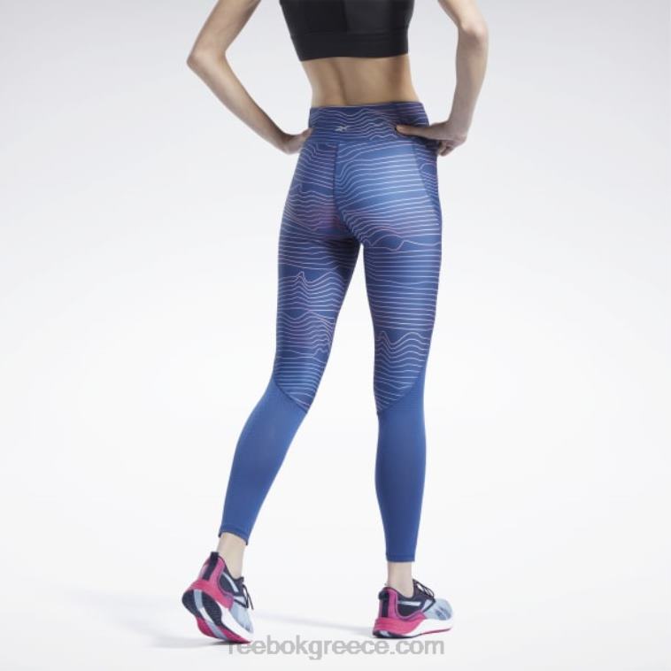 γυναίκες μπλε μπατίκ τρέξιμο εμπριμέ κολάν Reebok ND8H960