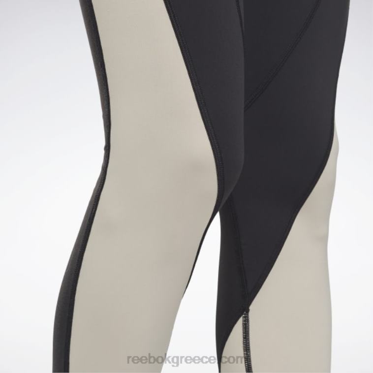 γυναίκες μαύρο/στόκος πολυώροφο κολάν colorblock Reebok ND8H613