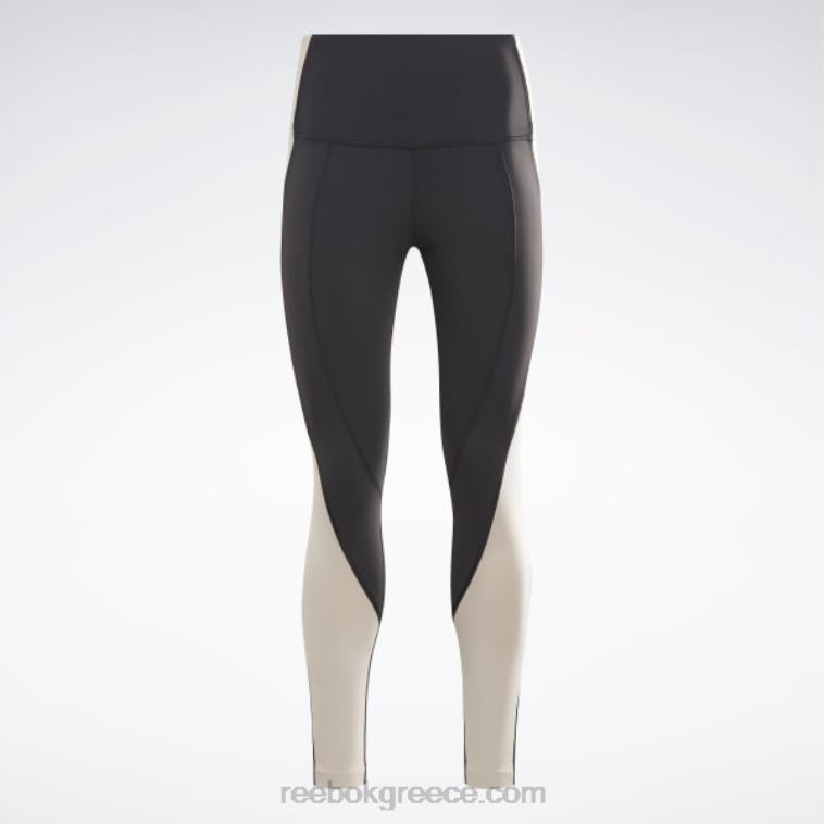 γυναίκες μαύρο/στόκος πολυώροφο κολάν colorblock Reebok ND8H613