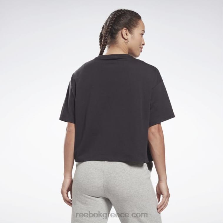 γυναίκες μαύρος μπλουζάκι με σωληνώσεις Reebok ND8H696
