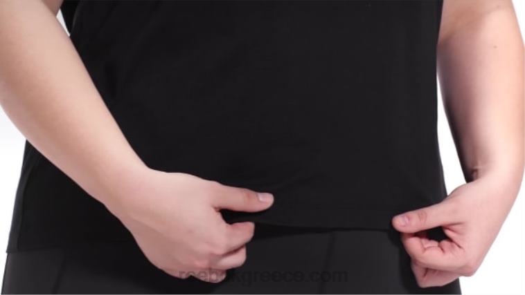 γυναίκες μαύρος γραφικό διανυσματικό μπλουζάκι (συν μέγεθος) Reebok ND8H837
