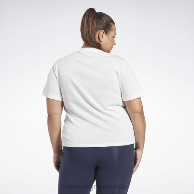 γυναίκες λευκό/διανυσματικό μπλε T-shirt ταυτότητας (συν μέγεθος) Reebok ND8H641
