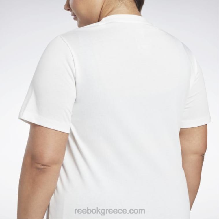 γυναίκες λευκό/διανυσματικό μπλε T-shirt ταυτότητας (συν μέγεθος) Reebok ND8H641
