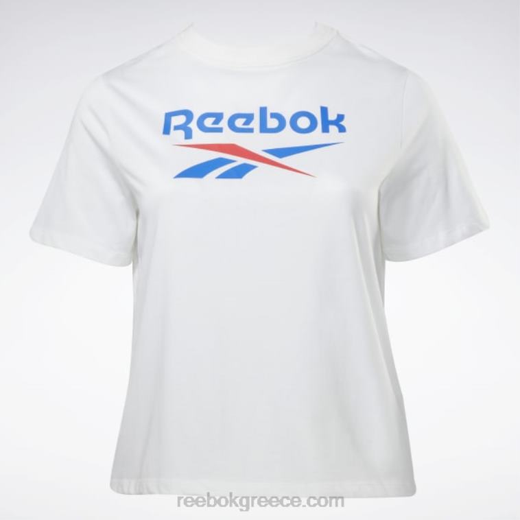 γυναίκες λευκό/διανυσματικό μπλε T-shirt ταυτότητας (συν μέγεθος) Reebok ND8H641