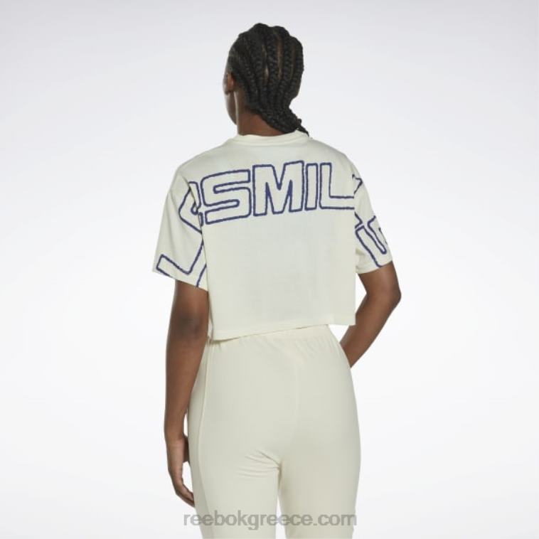 γυναίκες κλασικό λευκό T-shirt les mills crop Reebok ND8H717