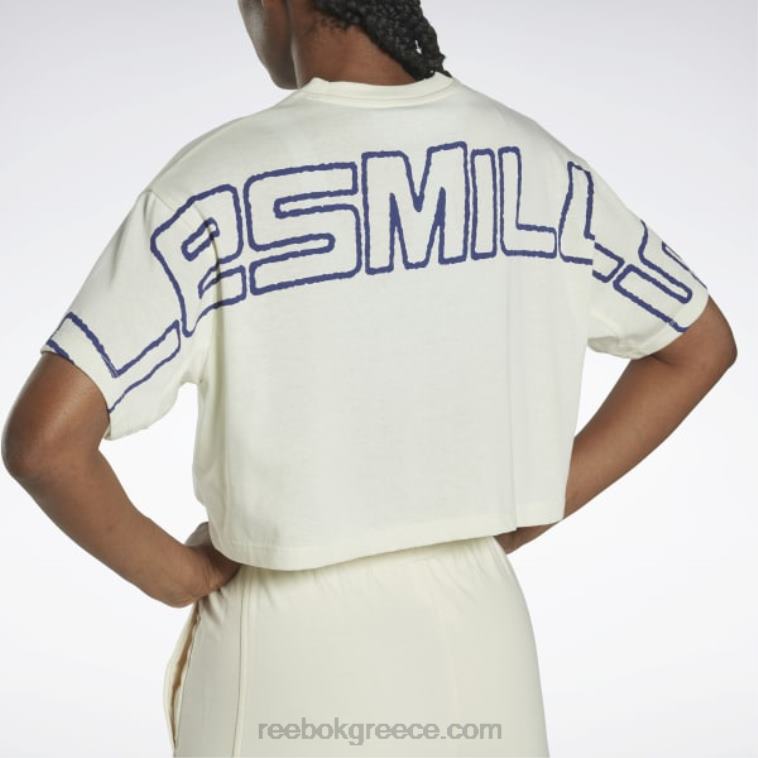 γυναίκες κλασικό λευκό T-shirt les mills crop Reebok ND8H717