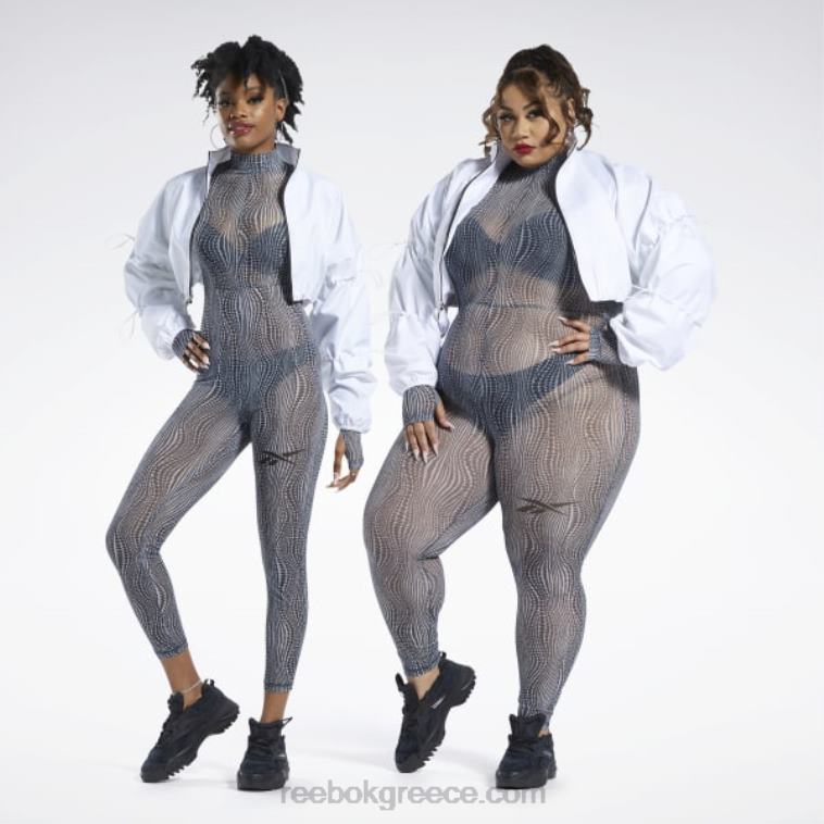 γυναίκες άσπρο υφαντό crop σακάκι cardi b (συν μέγεθος) Reebok ND8H335