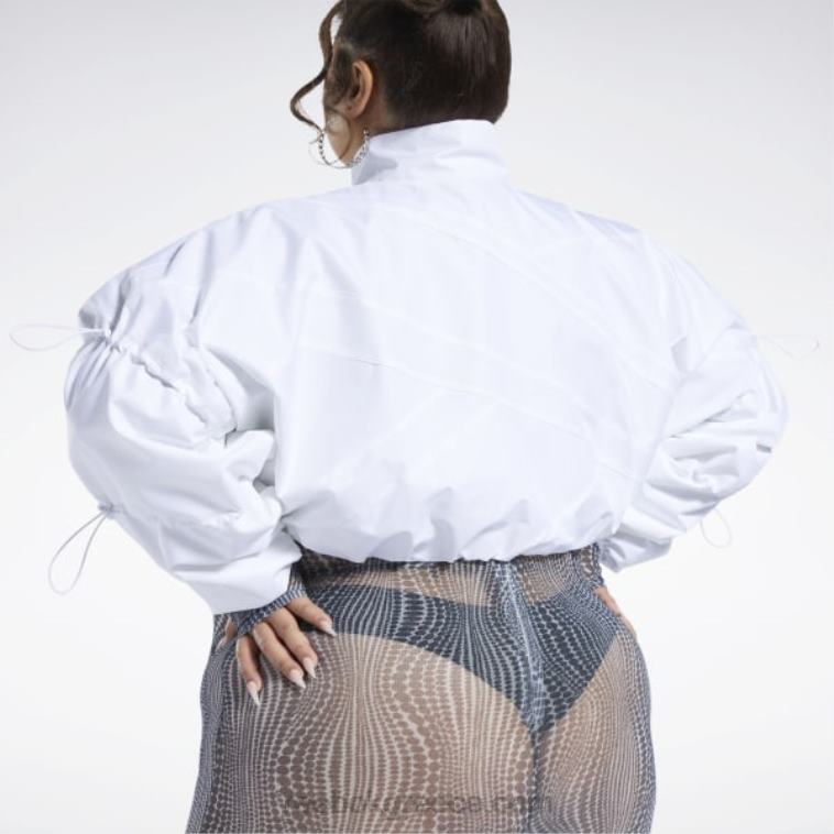 γυναίκες άσπρο υφαντό crop σακάκι cardi b (συν μέγεθος) Reebok ND8H335