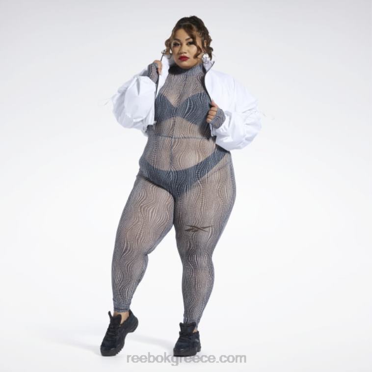 γυναίκες άσπρο υφαντό crop σακάκι cardi b (συν μέγεθος) Reebok ND8H335