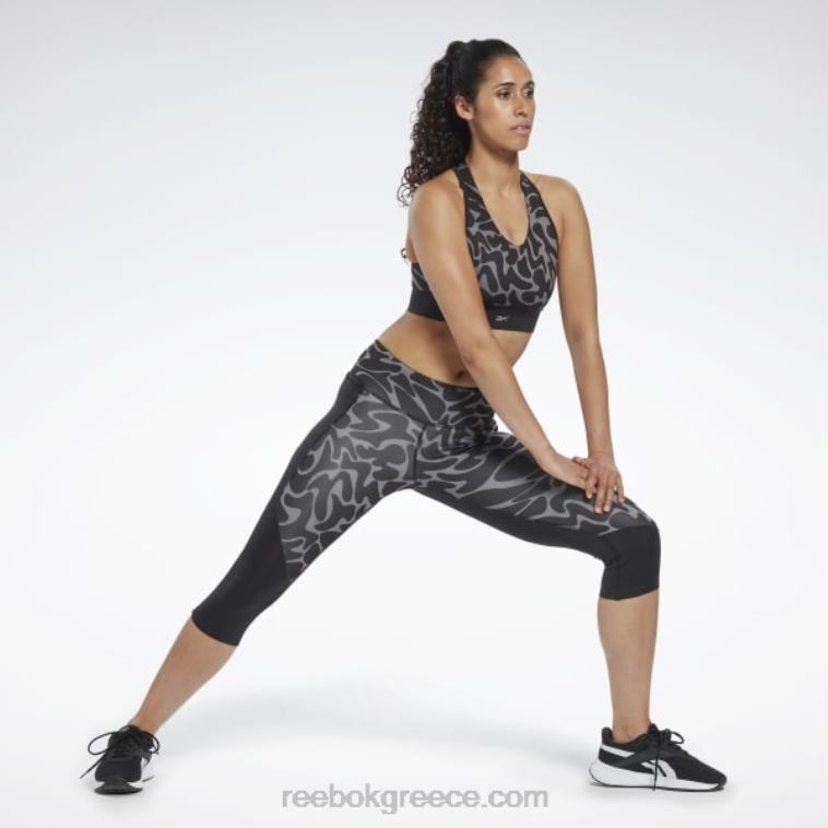 μαύρος τρέξιμο εμπριμέ καλσόν κάπρι Reebok ND8H733