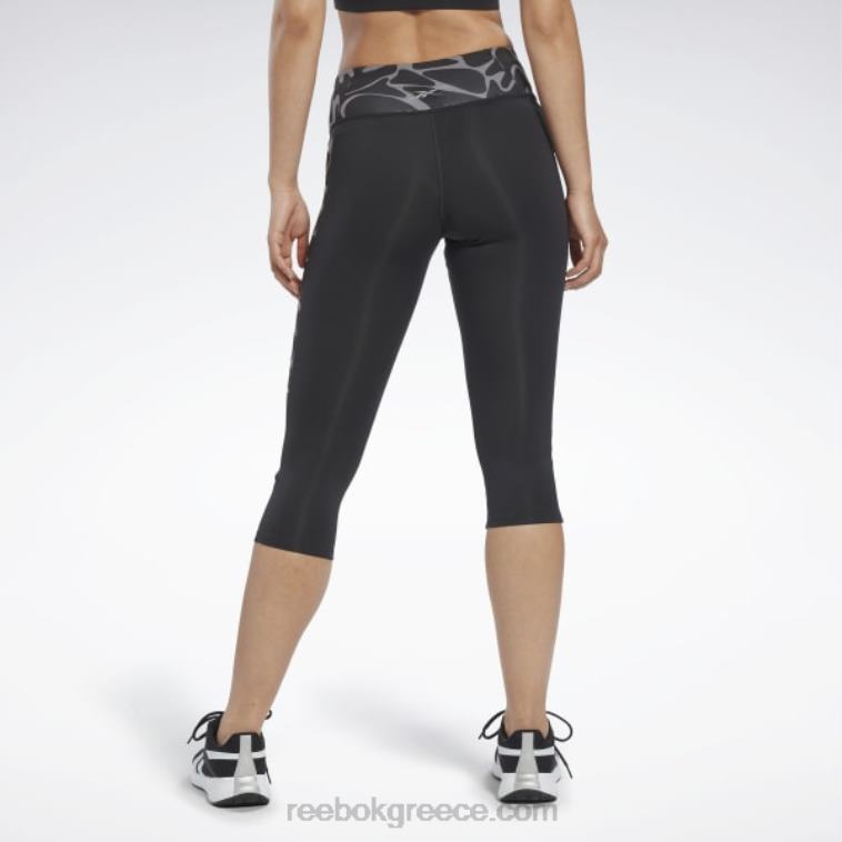 μαύρος τρέξιμο εμπριμέ καλσόν κάπρι Reebok ND8H733