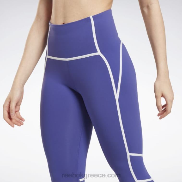 γυναίκες τολμηρό μωβ lux ψηλόμεσο κολάν colorblock Reebok ND8H430