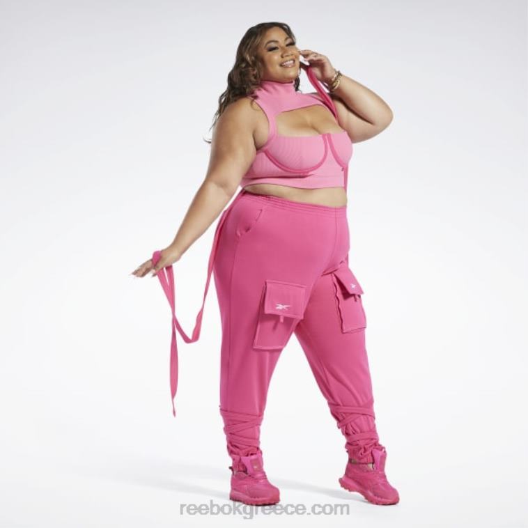 γυναίκες astro pink/pink fusion crop top cardi b (συν μέγεθος) Reebok ND8H479