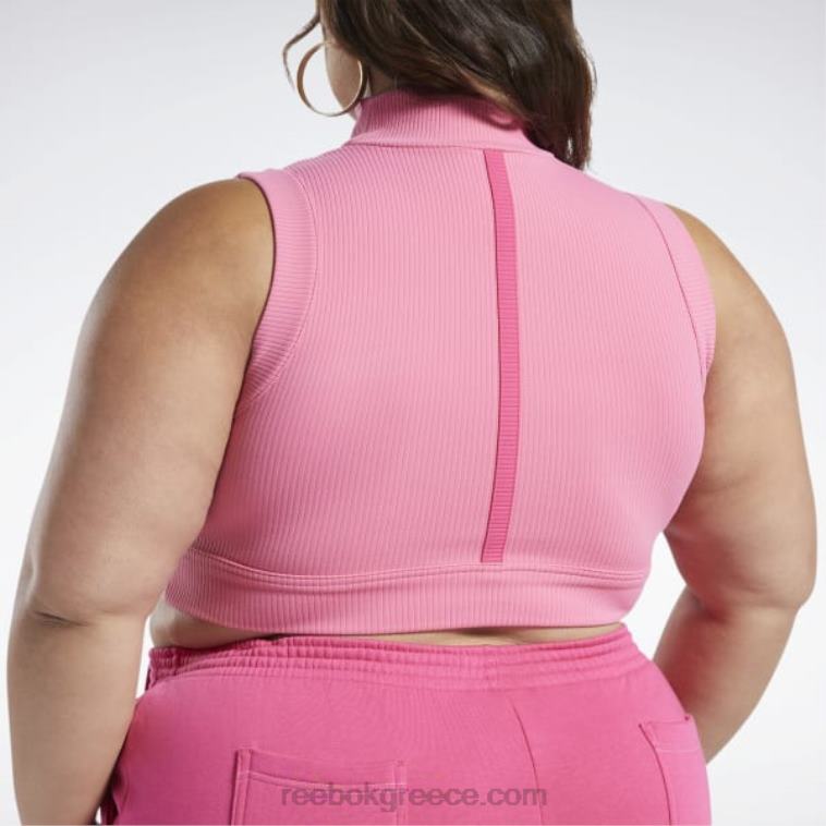 γυναίκες astro pink/pink fusion crop top cardi b (συν μέγεθος) Reebok ND8H479