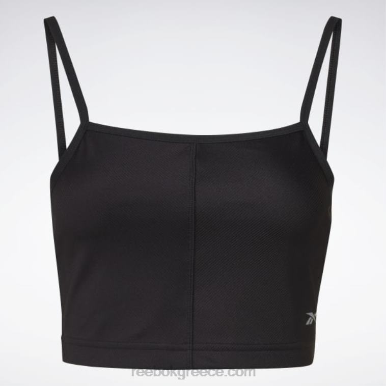 γυναίκες μαύρος rib crop top απόδοσης γιόγκα Reebok ND8H917