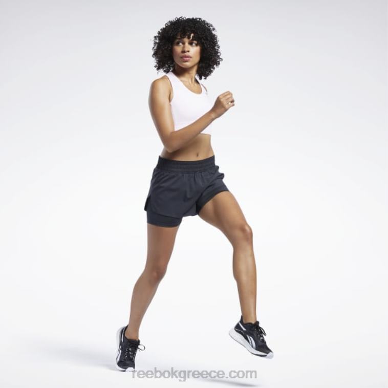 γυναίκες μαύρος τρέξιμο σορτς δύο σε ένα Reebok ND8H400