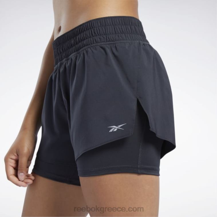γυναίκες μαύρος τρέξιμο σορτς δύο σε ένα Reebok ND8H400
