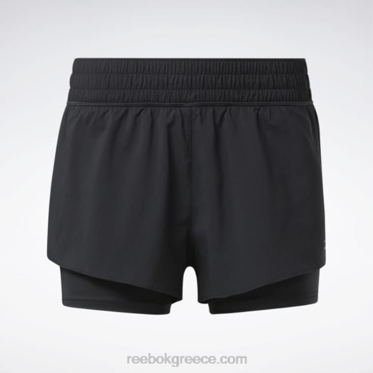 γυναίκες μαύρος τρέξιμο σορτς δύο σε ένα Reebok ND8H400