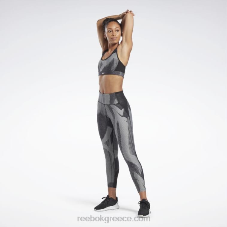 γυναίκες μαύρος σουτιέν racer print allover lux performance Reebok ND8H791