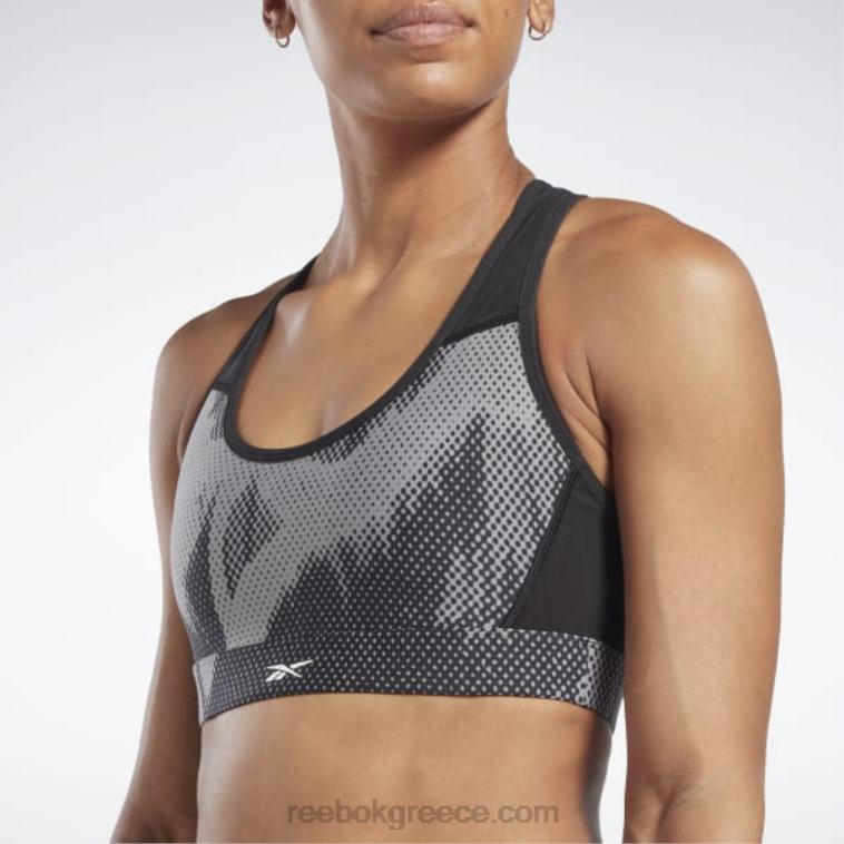 γυναίκες μαύρος σουτιέν racer print allover lux performance Reebok ND8H791