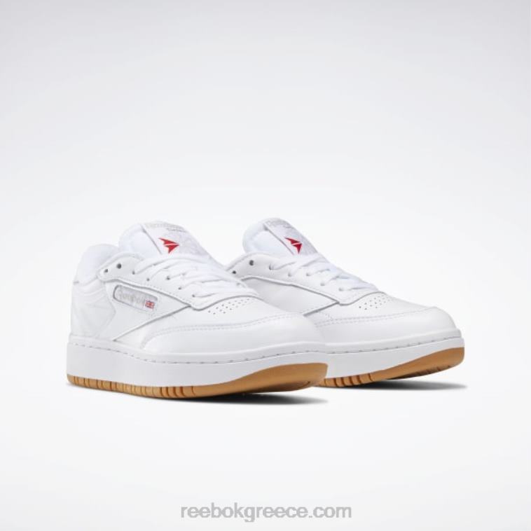 γυναίκες τσίχλα λευκού/reebok καουτσούκ-07 κλαμπ γ διπλά παπούτσια Reebok ND8H5