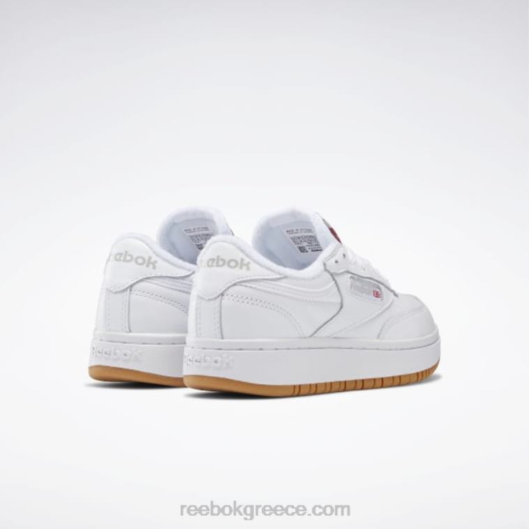 γυναίκες τσίχλα λευκού/reebok καουτσούκ-07 κλαμπ γ διπλά παπούτσια Reebok ND8H5