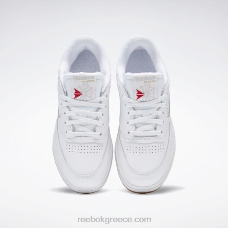 γυναίκες τσίχλα λευκού/reebok καουτσούκ-07 κλαμπ γ διπλά παπούτσια Reebok ND8H5