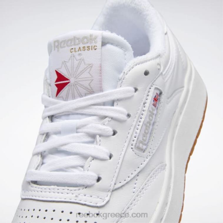 γυναίκες τσίχλα λευκού/reebok καουτσούκ-07 κλαμπ γ διπλά παπούτσια Reebok ND8H5
