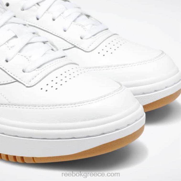 γυναίκες τσίχλα λευκού/reebok καουτσούκ-07 κλαμπ γ διπλά παπούτσια Reebok ND8H5