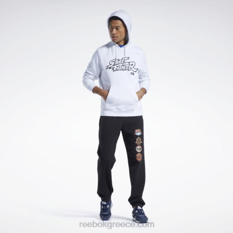 λευκή μελανζέ street fighter γραφικό κουκούλα Reebok ND8H363