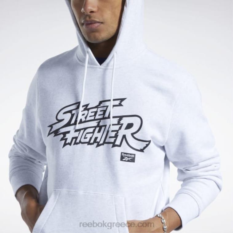 λευκή μελανζέ street fighter γραφικό κουκούλα Reebok ND8H363