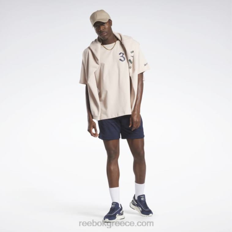 μαλακό εκρού T-shirt Reebok ND8H320