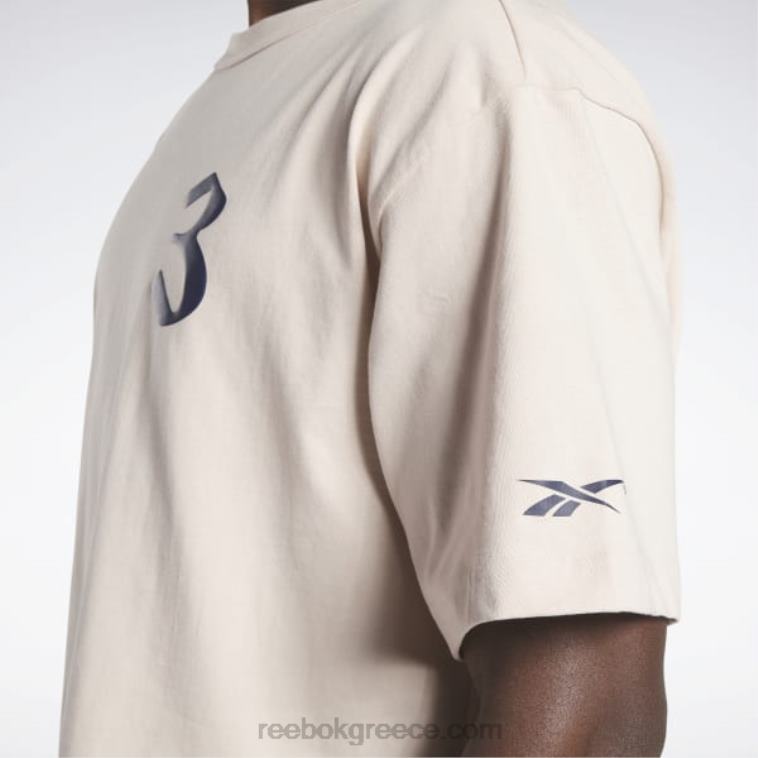 μαλακό εκρού T-shirt Reebok ND8H320