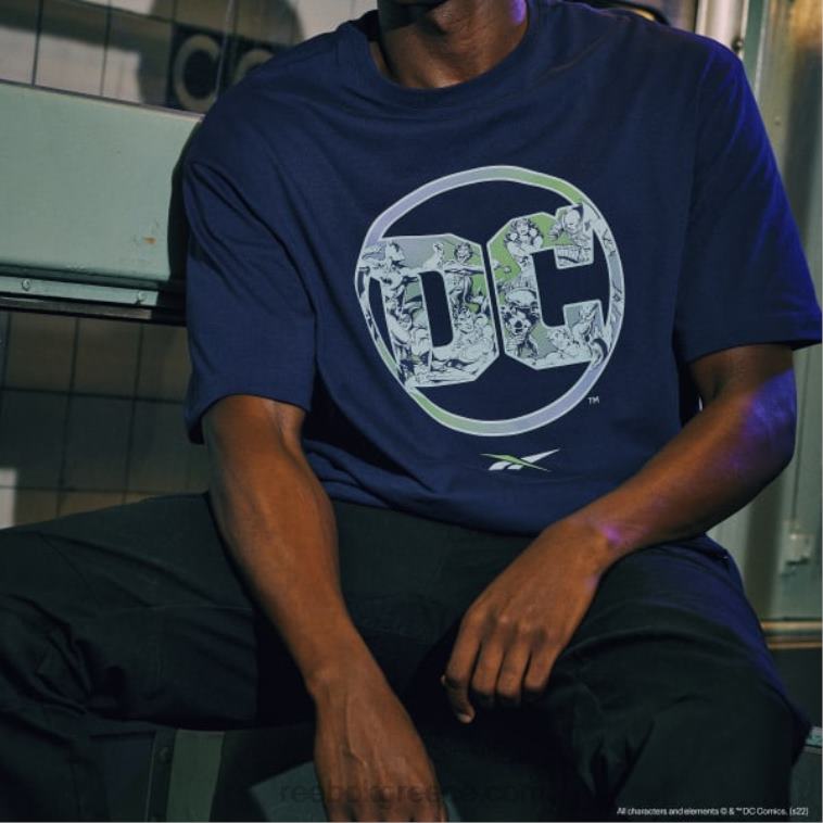 σκούρα ορχιδέα T-shirt με λογότυπο dc x Reebok ND8H409